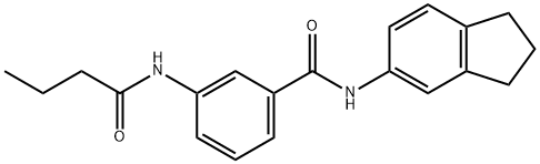 3-(butanoylamino)-N-(2,3-dihydro-1H-inden-5-yl)benzamide Struktur