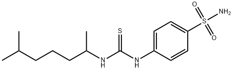 1-(6-methylheptan-2-yl)-3-(4-sulfamoylphenyl)thiourea 化学構造式