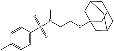 N-[2-(1-adamantyloxy)ethyl]-N,4-dimethylbenzenesulfonamide 化学構造式