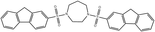 1,4-bis(9H-fluoren-2-ylsulfonyl)-1,4-diazepane 化学構造式