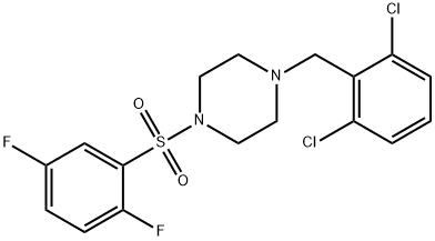 1-[(2,6-dichlorophenyl)methyl]-4-(2,5-difluorophenyl)sulfonylpiperazine Structure