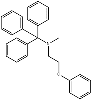 N-methyl-2-phenoxy-N-tritylethanamine Struktur