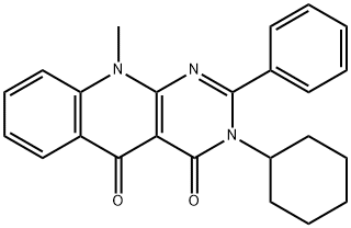 3-cyclohexyl-10-methyl-2-phenylpyrimido[4,5-b]quinoline-4,5-dione|化合物 SRI-37240