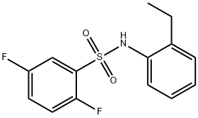 N-(2-ethylphenyl)-2,5-difluorobenzenesulfonamide,884629-43-0,结构式