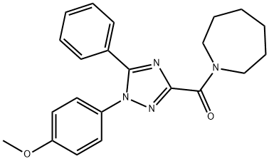 azepan-1-yl-[1-(4-methoxyphenyl)-5-phenyl-1,2,4-triazol-3-yl]methanone 化学構造式