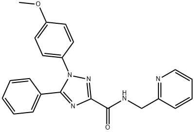 1-(4-methoxyphenyl)-5-phenyl-N-(pyridin-2-ylmethyl)-1,2,4-triazole-3-carboxamide Struktur
