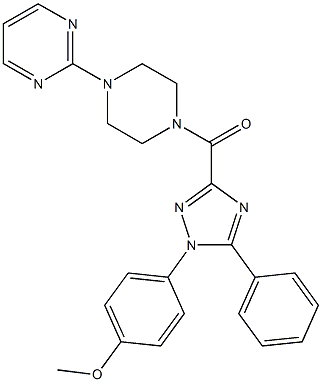 [1-(4-methoxyphenyl)-5-phenyl-1,2,4-triazol-3-yl]-(4-pyrimidin-2-ylpiperazin-1-yl)methanone Structure