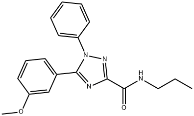 5-(3-methoxyphenyl)-1-phenyl-N-propyl-1,2,4-triazole-3-carboxamide,884980-24-9,结构式