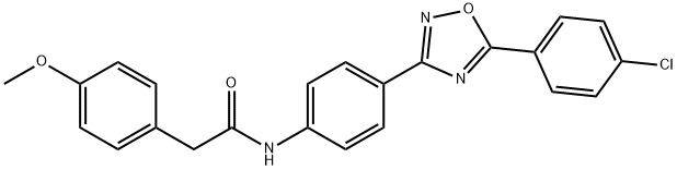 N-[4-[5-(4-chlorophenyl)-1,2,4-oxadiazol-3-yl]phenyl]-2-(4-methoxyphenyl)acetamide Structure