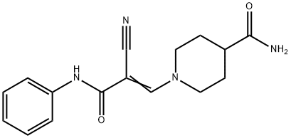 1-[(E)-3-anilino-2-cyano-3-oxoprop-1-enyl]piperidine-4-carboxamide|