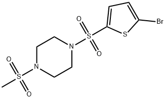 1-(5-bromothiophen-2-yl)sulfonyl-4-methylsulfonylpiperazine 结构式