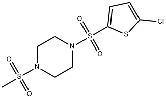 1-(5-chlorothiophen-2-yl)sulfonyl-4-methylsulfonylpiperazine 化学構造式