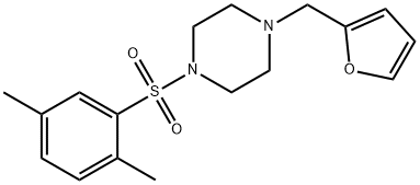 1-(2,5-dimethylphenyl)sulfonyl-4-(furan-2-ylmethyl)piperazine Structure