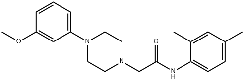 N-(2,4-dimethylphenyl)-2-[4-(3-methoxyphenyl)piperazin-1-yl]acetamide,885421-83-0,结构式