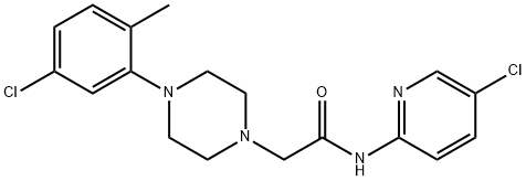 2-[4-(5-chloro-2-methylphenyl)piperazin-1-yl]-N-(5-chloropyridin-2-yl)acetamide Structure