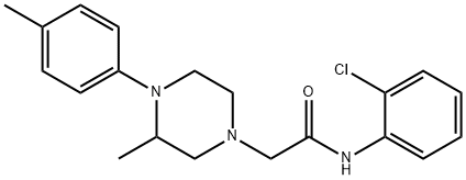 N-(2-chlorophenyl)-2-[3-methyl-4-(4-methylphenyl)piperazin-1-yl]acetamide,885430-24-0,结构式