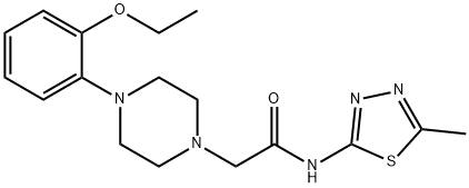 2-[4-(2-ethoxyphenyl)piperazin-1-yl]-N-(5-methyl-1,3,4-thiadiazol-2-yl)acetamide Struktur