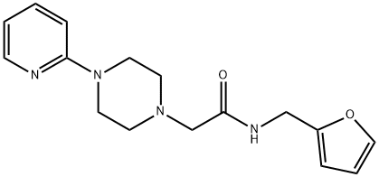 N-(furan-2-ylmethyl)-2-(4-pyridin-2-ylpiperazin-1-yl)acetamide Struktur