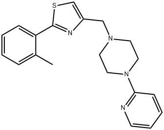 2-(2-methylphenyl)-4-[(4-pyridin-2-ylpiperazin-1-yl)methyl]-1,3-thiazole Structure