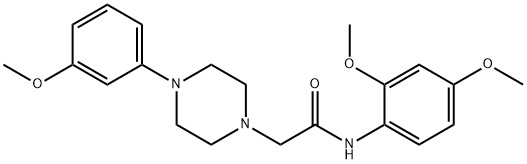 N-(2,4-dimethoxyphenyl)-2-[4-(3-methoxyphenyl)piperazin-1-yl]acetamide,885446-38-8,结构式