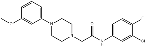 N-(3-chloro-4-fluorophenyl)-2-[4-(3-methoxyphenyl)piperazin-1-yl]acetamide Structure