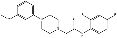 N-(2,4-difluorophenyl)-2-[4-(3-methoxyphenyl)piperazin-1-yl]acetamide 结构式