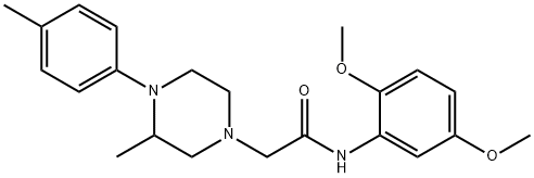 N-(2,5-dimethoxyphenyl)-2-[3-methyl-4-(4-methylphenyl)piperazin-1-yl]acetamide Structure
