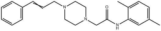 N-(2,5-dimethylphenyl)-2-[4-[(E)-3-phenylprop-2-enyl]piperazin-1-yl]acetamide,885450-52-2,结构式