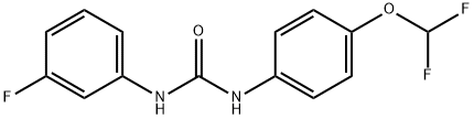 1-[4-(difluoromethoxy)phenyl]-3-(3-fluorophenyl)urea 结构式