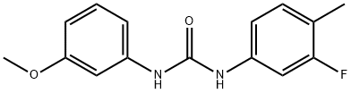 1-(3-fluoro-4-methylphenyl)-3-(3-methoxyphenyl)urea 结构式