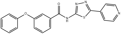 3-phenoxy-N-(5-pyridin-4-yl-1,3,4-thiadiazol-2-yl)benzamide Structure