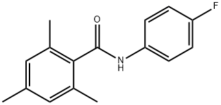 N-(4-fluorophenyl)-2,4,6-trimethylbenzamide,886624-66-4,结构式