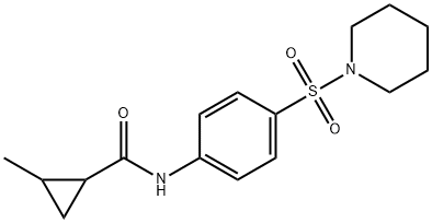 2-methyl-N-(4-piperidin-1-ylsulfonylphenyl)cyclopropane-1-carboxamide 化学構造式