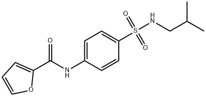 N-[4-(2-methylpropylsulfamoyl)phenyl]furan-2-carboxamide 化学構造式