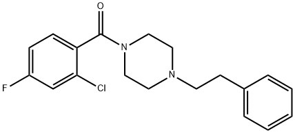 (2-chloro-4-fluorophenyl)-[4-(2-phenylethyl)piperazin-1-yl]methanone Struktur