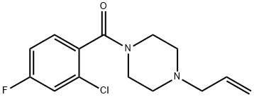 (2-chloro-4-fluorophenyl)-(4-prop-2-enylpiperazin-1-yl)methanone Structure