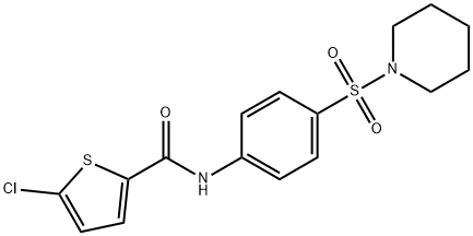 5-chloro-N-(4-piperidin-1-ylsulfonylphenyl)thiophene-2-carboxamide Structure