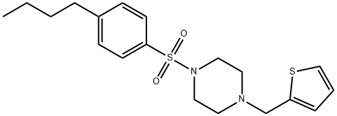 1-(4-butylphenyl)sulfonyl-4-(thiophen-2-ylmethyl)piperazine Struktur