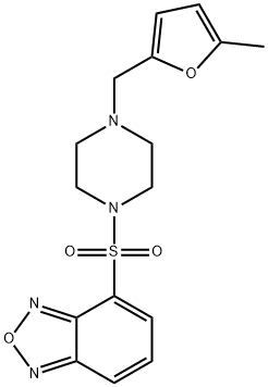 4-[4-[(5-methylfuran-2-yl)methyl]piperazin-1-yl]sulfonyl-2,1,3-benzoxadiazole Structure