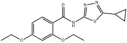 N-(5-cyclopropyl-1,3,4-thiadiazol-2-yl)-2,4-diethoxybenzamide Structure