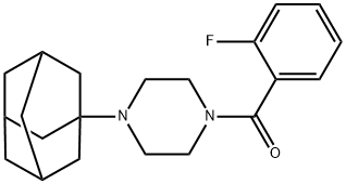 [4-(1-adamantyl)piperazin-1-yl]-(2-fluorophenyl)methanone 化学構造式