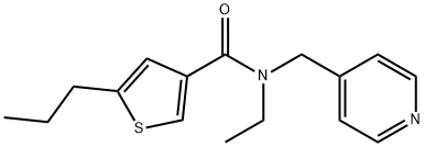 N-ethyl-5-propyl-N-(pyridin-4-ylmethyl)thiophene-3-carboxamide,886635-62-7,结构式