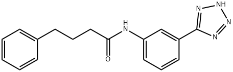 4-phenyl-N-[3-(2H-tetrazol-5-yl)phenyl]butanamide,886636-15-3,结构式