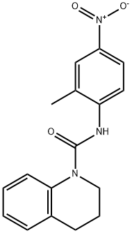 N-(2-methyl-4-nitrophenyl)-3,4-dihydro-2H-quinoline-1-carboxamide 结构式