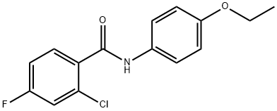 2-chloro-N-(4-ethoxyphenyl)-4-fluorobenzamide Struktur