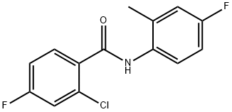 2-chloro-4-fluoro-N-(4-fluoro-2-methylphenyl)benzamide Struktur