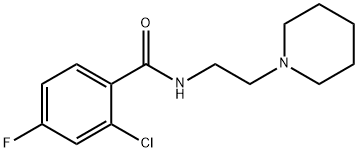 2-chloro-4-fluoro-N-(2-piperidin-1-ylethyl)benzamide Structure