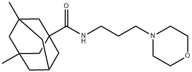 3,5-dimethyl-N-(3-morpholin-4-ylpropyl)adamantane-1-carboxamide 结构式