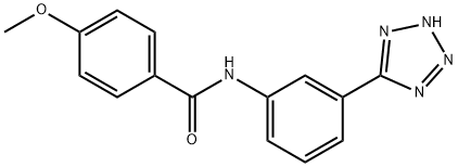 4-methoxy-N-[3-(2H-tetrazol-5-yl)phenyl]benzamide 化学構造式