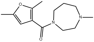 (2,5-dimethylfuran-3-yl)-(4-methyl-1,4-diazepan-1-yl)methanone 化学構造式